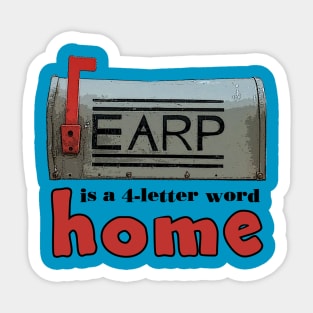 4-letter word home Sticker